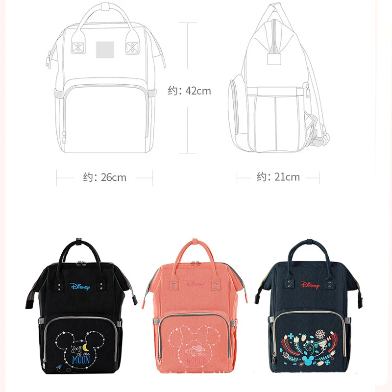 Disney большая сумка для подгузников мам на молнии рюкзаки сумки беременных женщин