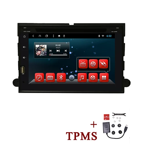 YAZH, Android 9,0, автомобильный dvd-плеер для Ford explorer 2013, 2 din, Автомобильный gps навигатор, мультимедиаплеер, система, стерео радио - Цвет: with External TPMS