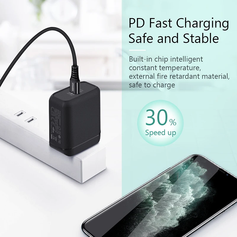 EKSPRAD PD зарядное устройство 18 Вт QC3.0 usb type C быстрое зарядное устройство для iPhone 11 11Pro X Xs 8 Xiaomi samsung Phone USB C PD зарядное устройство US/EU