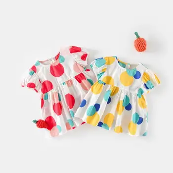 

2020 new toddler girls printed dress summer fashion cotton girls dresses 0-4 years HV750