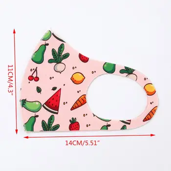 

3Pcs Kid Ice Silk Mouth Mask 3D Colorful Cartoon Dustproof Protective Face Cover