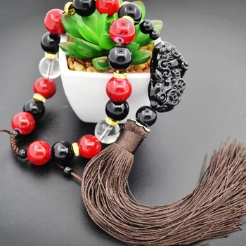 

Car Pendant Colorful Auspicious Bead Hanging Ornaments Automobiles Rearview Mirror Suspension Decoration Accessories Ornament