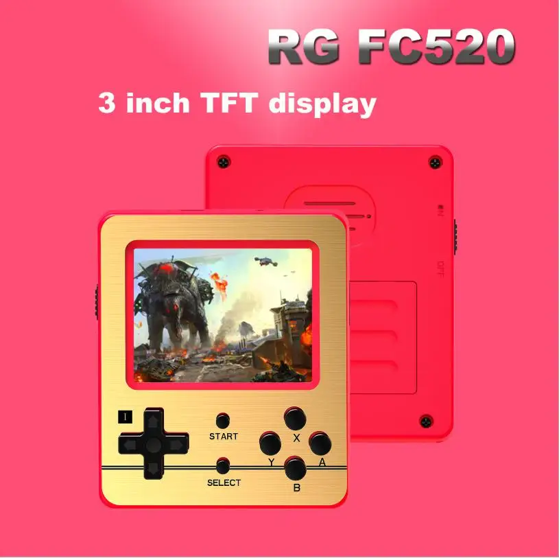 

Coolbaby Portable Mini Retro FC Handheld Game Console Built in 520 Game with Gampad Children Game Player Support AV Output