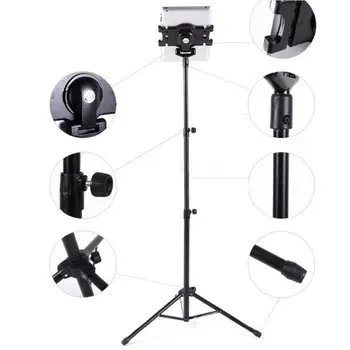 

Adjustable Foldable Floor Tablet Tripod Stand for iPad mini iPad Air iPad 1,2,3,4 and All 7-10 Inch Tablets