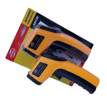 

100PC Handheld Non-Contact Infrared Thermometer LCD Temperature Meter Digital IR Industrial Thermometer Laser Pyrometer 50~380°C