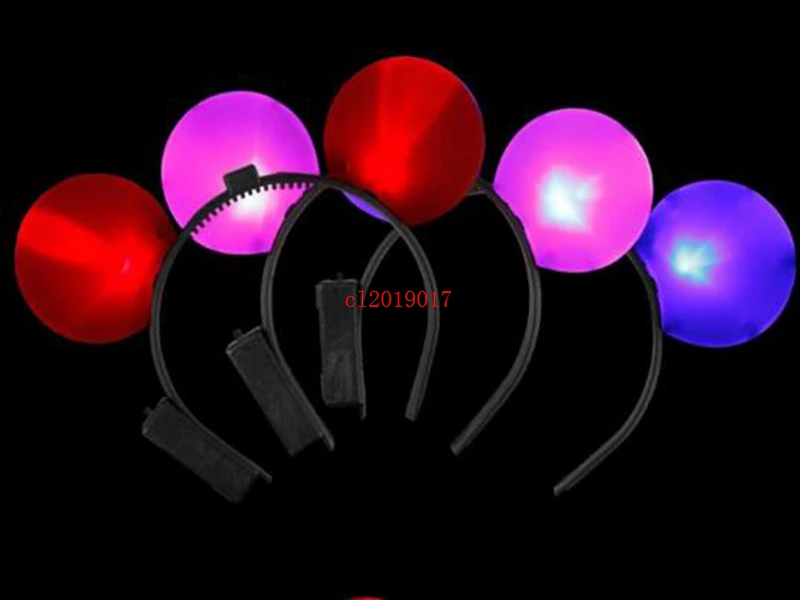 Free Shipping 200pcs/lot Led Flashing Rave Braid Light Up Headband