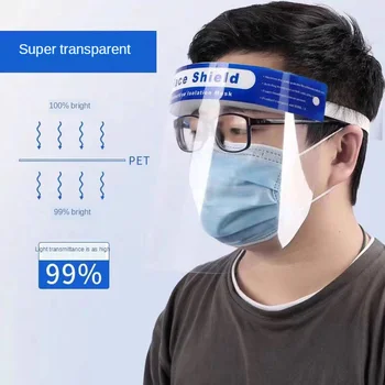 

Protective Mask Head-Mounted Anti-Foam Transparent Double-Sided Anti-Fog Protective Mask HD Transparent Protective Face Screen