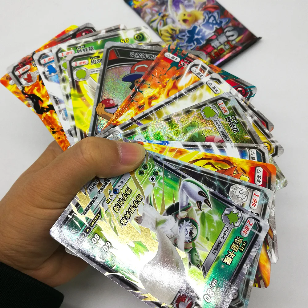 TAKARA TOMY Pokemon Cards Collections 150 pcs/set 5 pcs/bag Table Card Board Game Flash Card Toys for Children Christmas Gifts