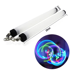 Luz de led nunchakus, brilhante e fluorescente, performance kongfu, brinquedo luminoso