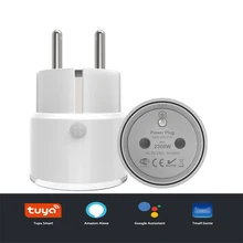 Moniteur d'alimentation, fonction de synchronisation Tuya SmartLife APP, fonctionne avec Alexa Google Assistant, prise intelligente WiFi FR 10A/16A