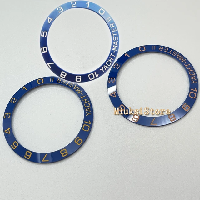 38mm/42mm Watch bezel YACHT-MASTER II Blue Ceramic Watch bezel Replacement  Part Accessories