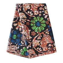 Гарантия Чистый хлопок зеленый и синий цветы печати Нигерия настоящий воск из Анкары Новая африканская ткань