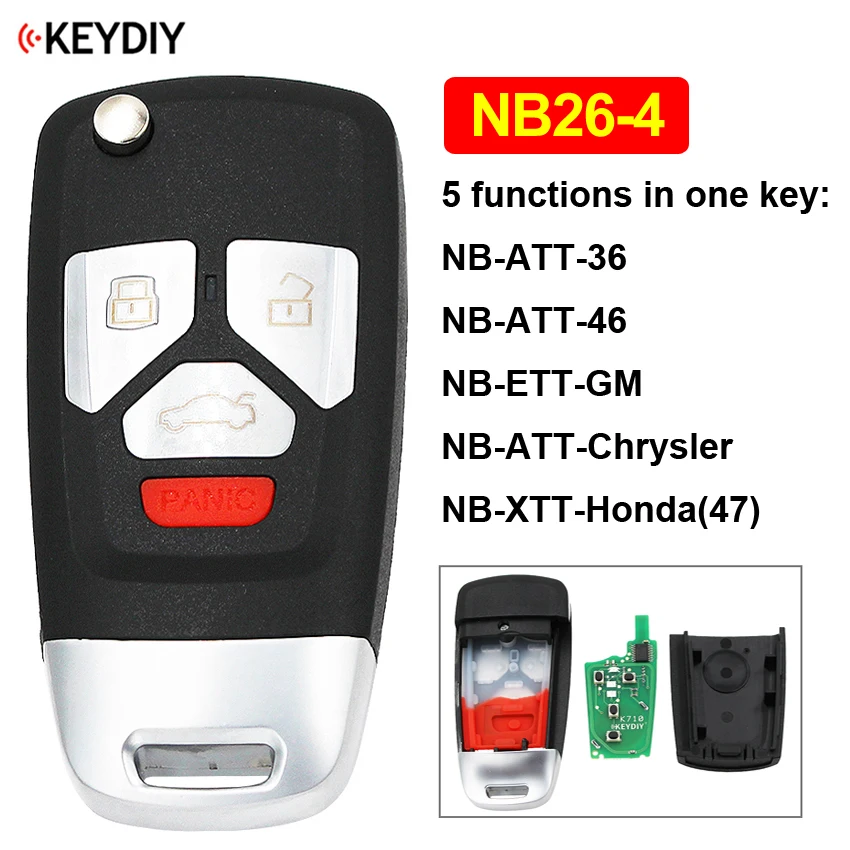 10 шт./лот NB11 NB08 NB10 NB22 NB25 NB26 NB28 NB29 KD дистанционный ключ для KD900 KD900+ URG200 KD-X2(все функции, указанные в чипы в один ключ - Цвет: NB26-4