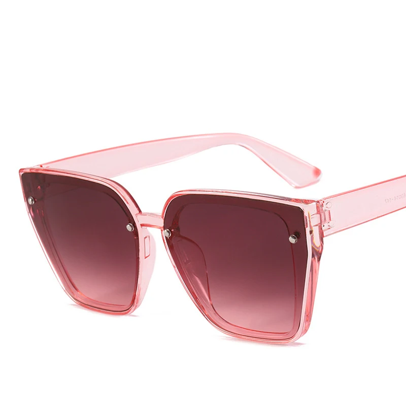 pink Винтажные женские солнцезащитные очки в розовой квадратной оправе с цветными линзами, мужские женские солнцезащитные очки, уличные пляжные очки Oculos UV400 - Цвет линз: pink