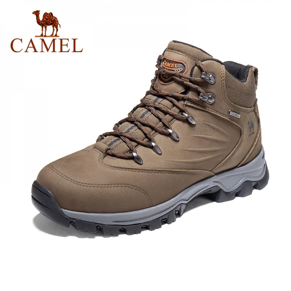 CAMEL Sports de plein air chaussures de randonnée en cuir haut de gamme pour hommes imperméable antidérapant respirant escalade Trekking bottes