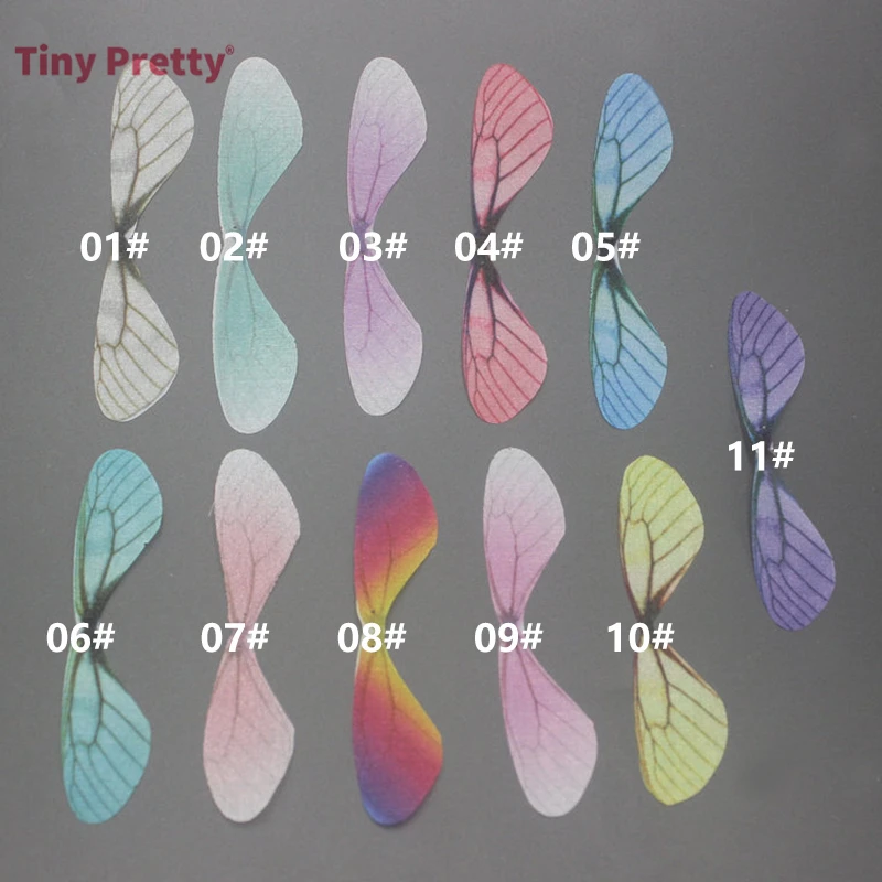 30pcs 85mm Organza Fabric Dragonfly Wings Chiffon Moth Wings Jewelry Findings DIY Dangle Earrings