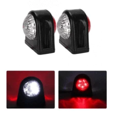 2 шт. боковые габаритные светильник контур двойной СВЕТОДИОДНЫЙ Фонарь Лампа для 12В или 24В грузовой автомобиль с прицепом грузовой автомобиль красный, белый