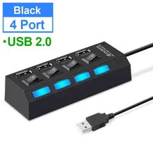  7 Ports usb hub LED USB High Speed 480 Mbps Adapter USB Hub With Power on off Switch For PC Laptop Computer PC Laptop With ON/OF 