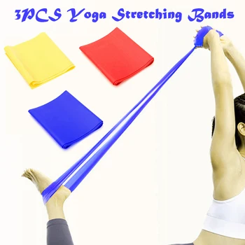 

3 PCS Yoga Stretching Bands Fitness Exercise Resistance Bands Yoga Elastic Bands Yoga Accessories For Home Gym Training Workout