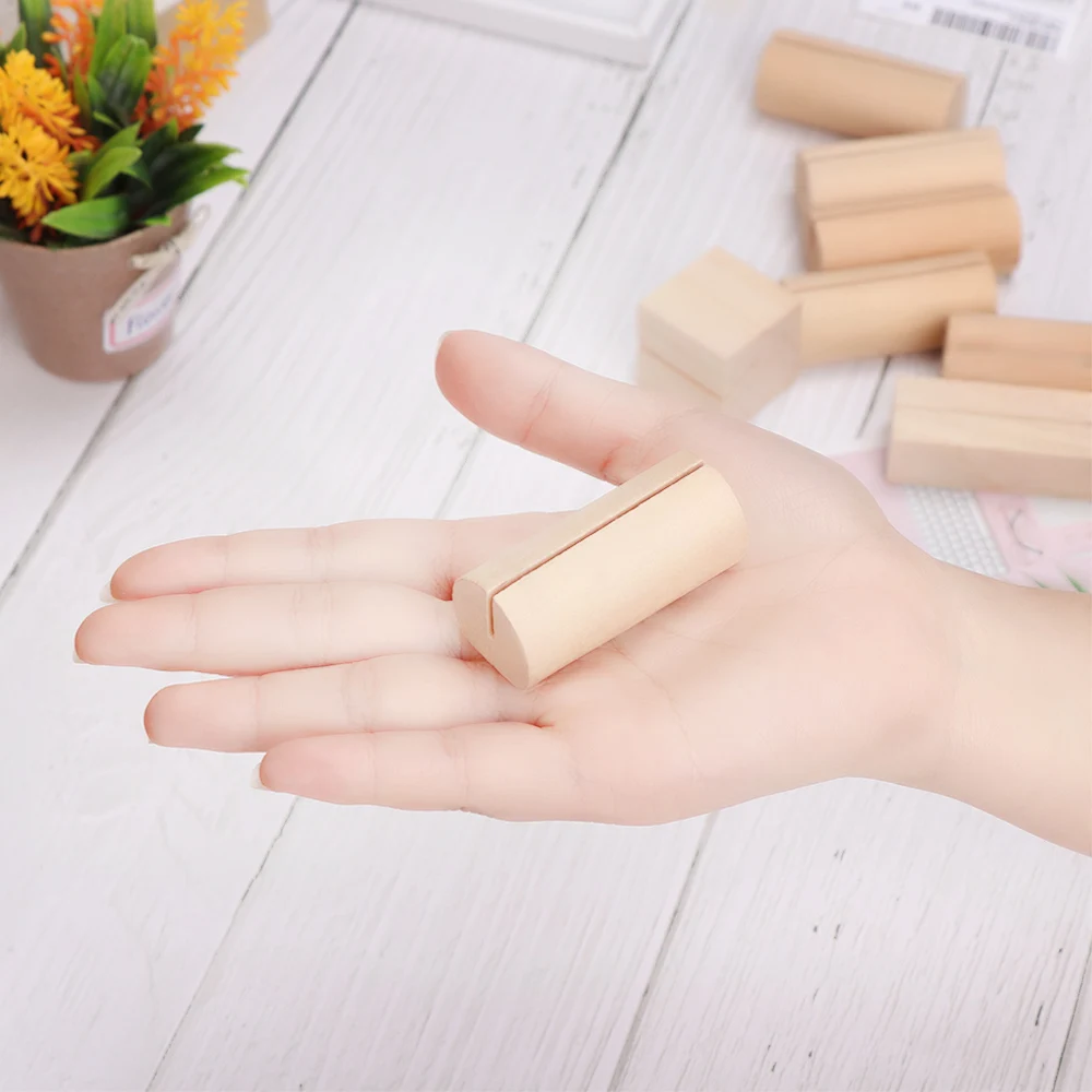 24 Types Natural wood notes clips photo holder clamps desk card messages For Home DIY Picture Frame Desk Organizer