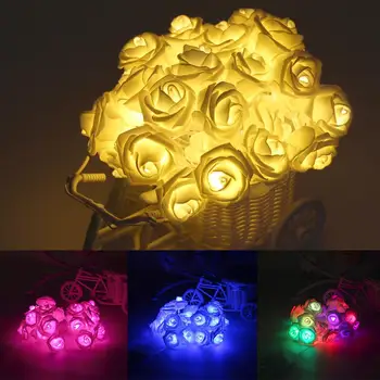 

LED String Lights Christmas Rose Flower String Lights For Wedding Decoration Wedding Room Decoration Lights