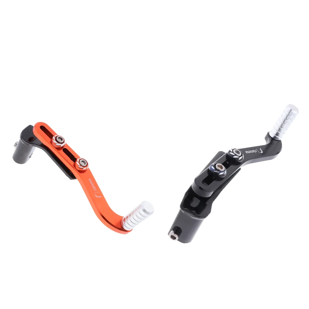 Universal Aluminum Folding Shift Lever Gear Shifter Lever Heel Toe Shift Lever for Motorcross with 2 Colors, (Black/Orange)