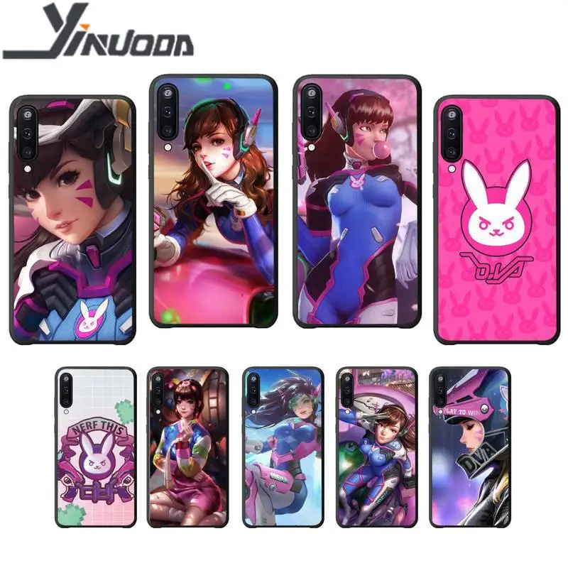 Мягкий черный Чехол Yinuoda Overwatch ow DVA D VA из ТПУ для Samsung galaxy A6 A7 2017 2018 A9 A10 A20 A30S A40 A50 A70 A80