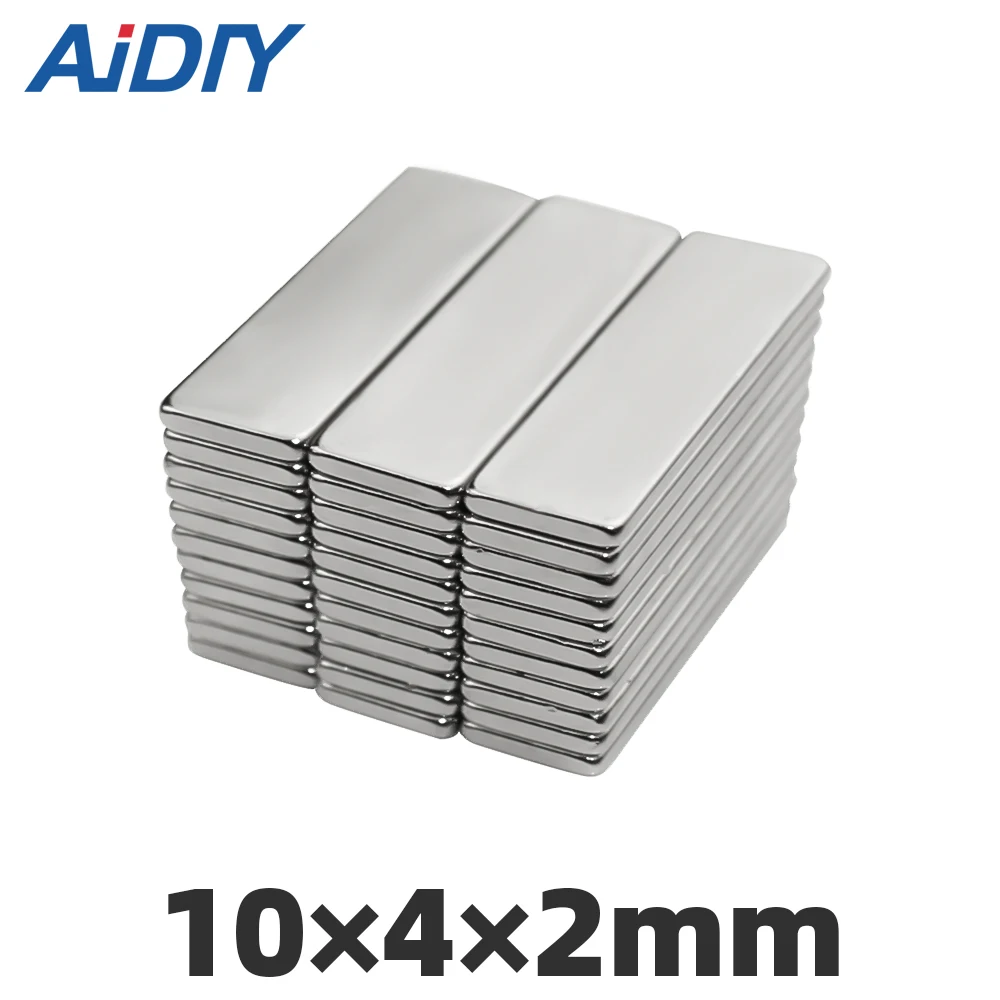 

AI DIY 10/30/100 pieces 10x4x2mm N35 strong Rectangular neodymium magnet permanent small Super powerful magnets10 * 4 * 2mm