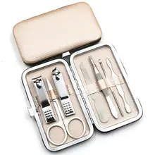 7 шт./компл. Нержавеющая сталь щипчиками для ногтей для ухода за когтями набор инструментов Красота ножницы для маникюра и педикюра, кусачки для ногтей комплект