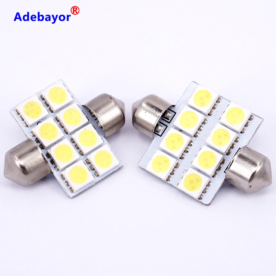 10 PCS 36 MM 12 V 3 SMD 5050 LED Festoon Dme Voiture Ampoules Intérieur  Lampe