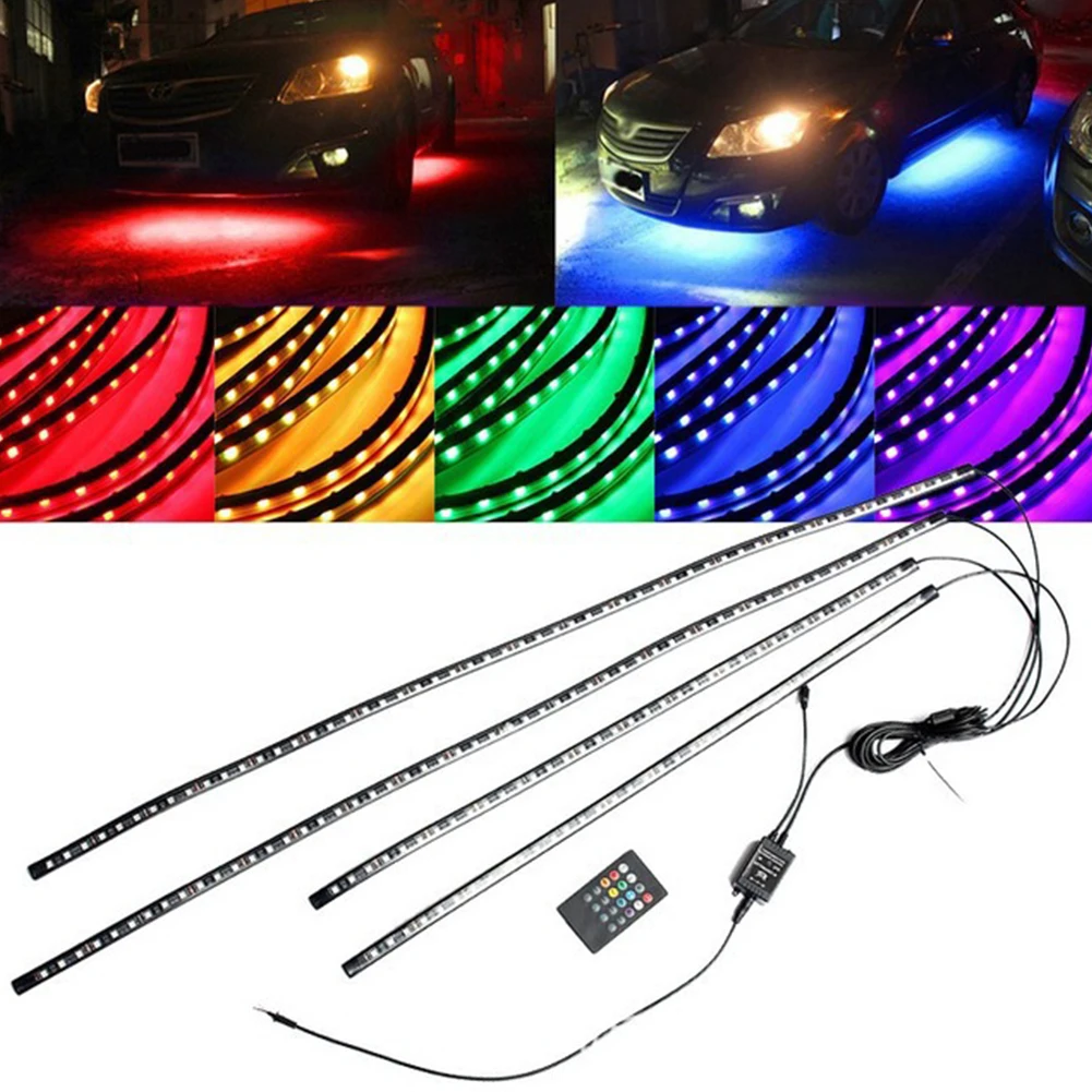 4 шт. цветной автомобильный светильник с подсветкой на шасси 20 клавишами пульт