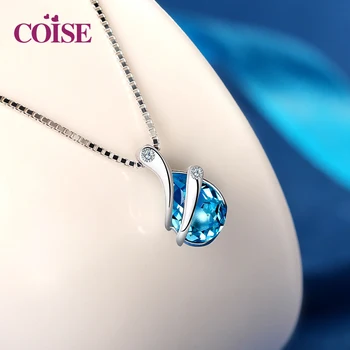 

S925 Silver Blue Elf Fashion Pendant Necklace