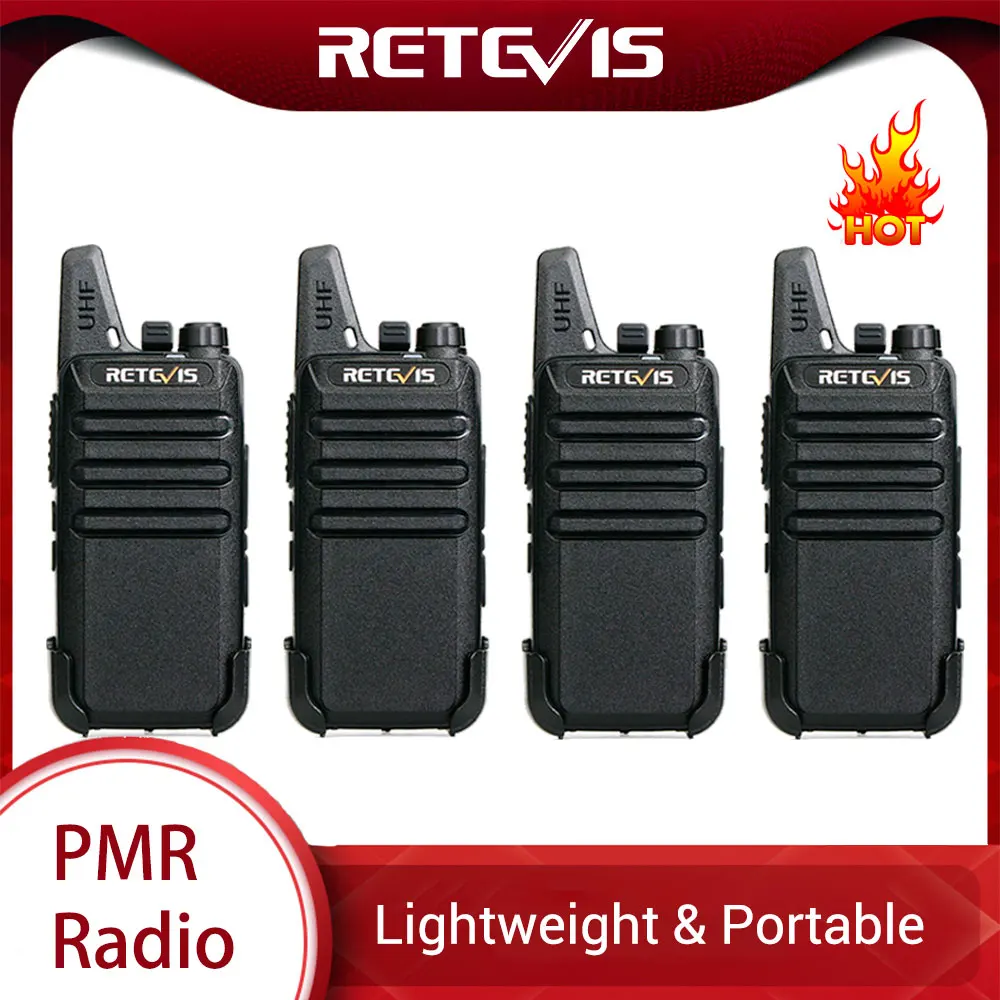 4pcs Retevis RT22 Integrated Antenna Walkie Talkie 2W UHF VOX CTCSS DCS Dustproof Handheld Hf Radio 1