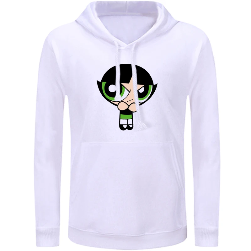 icWM1436W Powerpuff, толстовка для девочек с изображением цветов пузырей бабочек, мультяшная панда, Kong Fu, Женская графическая толстовка, пуловер с капюшоном, подарок - Цвет: icWM1436W