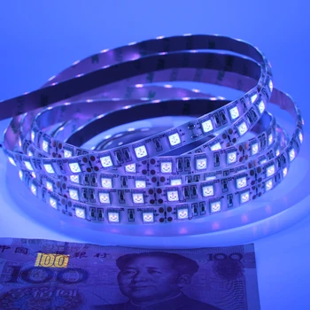 

UV Led Strip light Invisible 395-400nm 12V 5050 SMD 60leds/m 1m 5m waterproof Ultraviolet Ray LED Ribbon Flexible Tape lamp