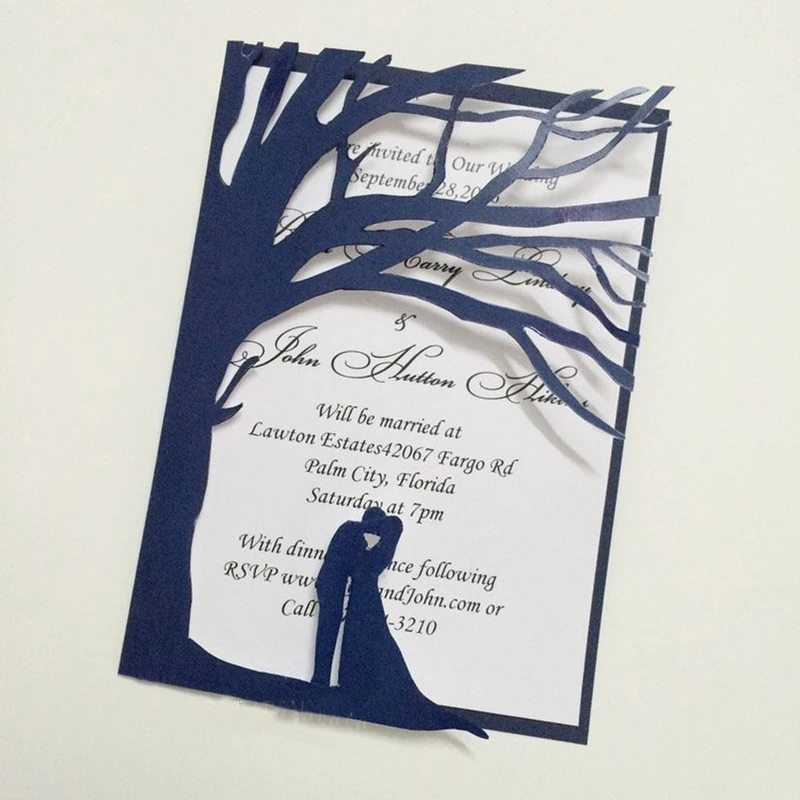  Wedding Metal Cutting Dies Scrapbooking tree Invitation with Bride and Groom craft Die Cut For Pape - 4.00008E+12