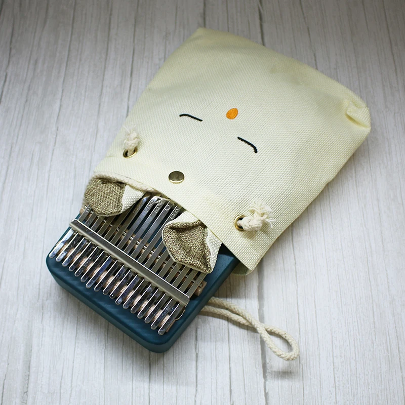 Cute Bag 17 Key Finger Kalimba Paino Mbira Sanza Thumb Piano Pocket Size Supporting Bag Cega Keyboard Marimba