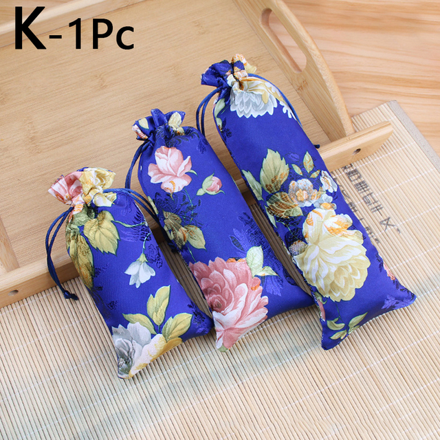 Embroidery Satin Drawstring Gift Bag Silk Jewelry Packaging Bags Christmas Wedding Gift Decor Pouches