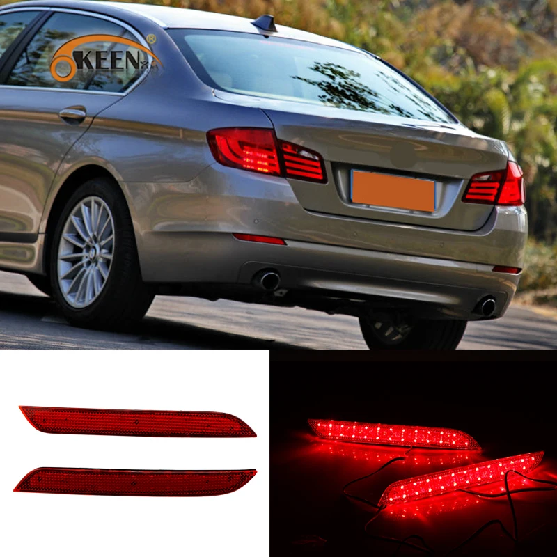 2 шт. для BMW 5 Series F10 F11 F18 Красный Светодиодный отражатель заднего бампера стоп