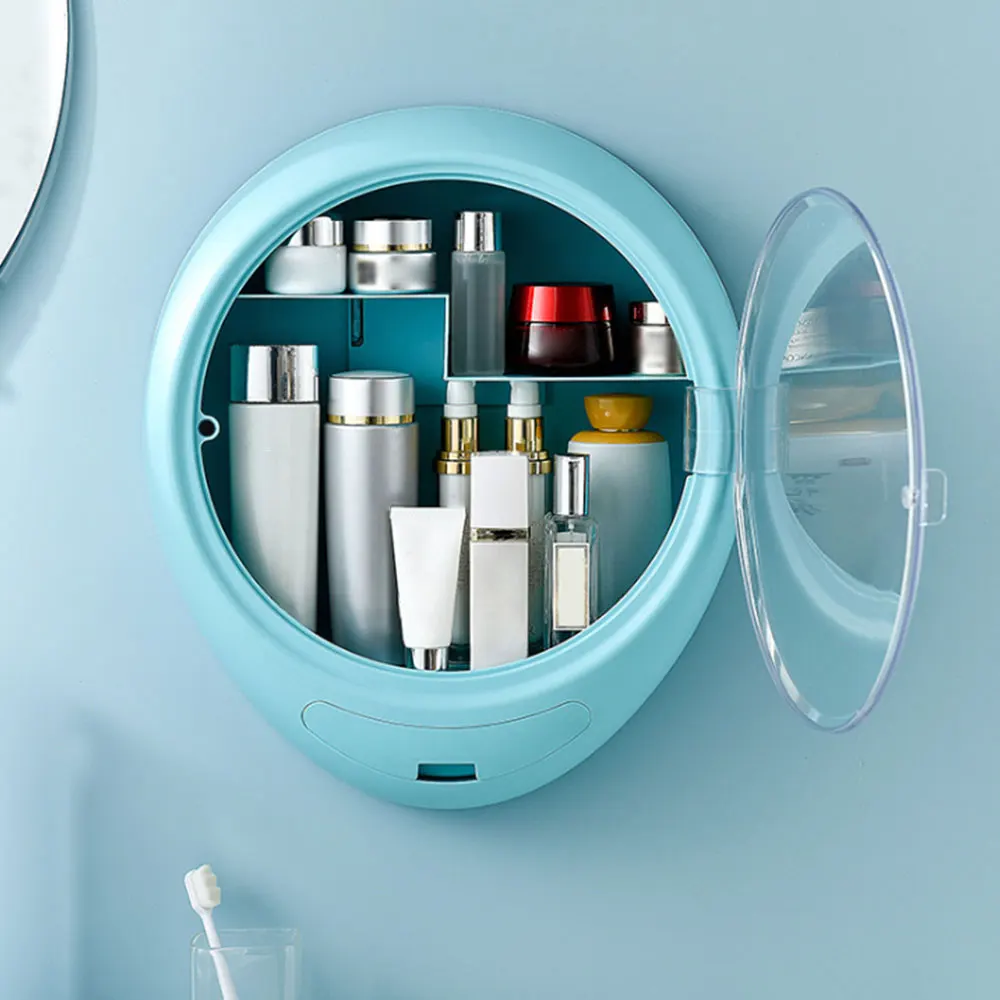 

Wall Hanging Makeup Storage Box Drawer-type Kitchen Bathroom Makeup Organizer ABS Transparent Dustproof Cosmetic Containers