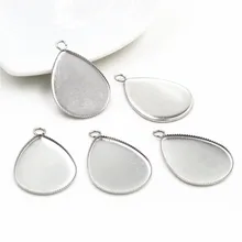 Не выцветает) 10 шт 18x25 мм Внутренний размер Нержавеющая сталь Материал простой стиль кабошон базовая Камея Установка кулон лоток(C3-42