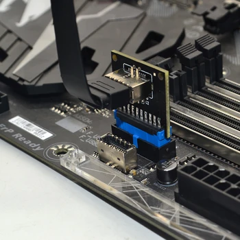 

USB 3.0 Front Panel Socket 19pin to Type-e 20pin Header Male Extension Cable Adapter for Motherboard Card TYPE-E Connector