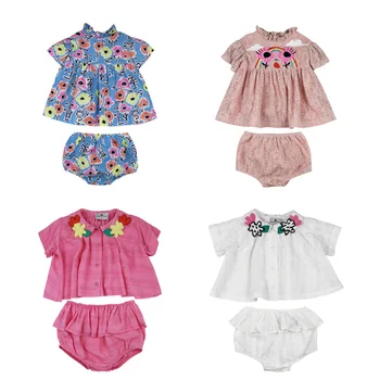 

Boutique Kids Clothing Girls Blouse+shirts 2 Pcs Clothing Sets Floral Kids Clothing Girls Ruffle Outfits Fantazi Raspberry Baby
