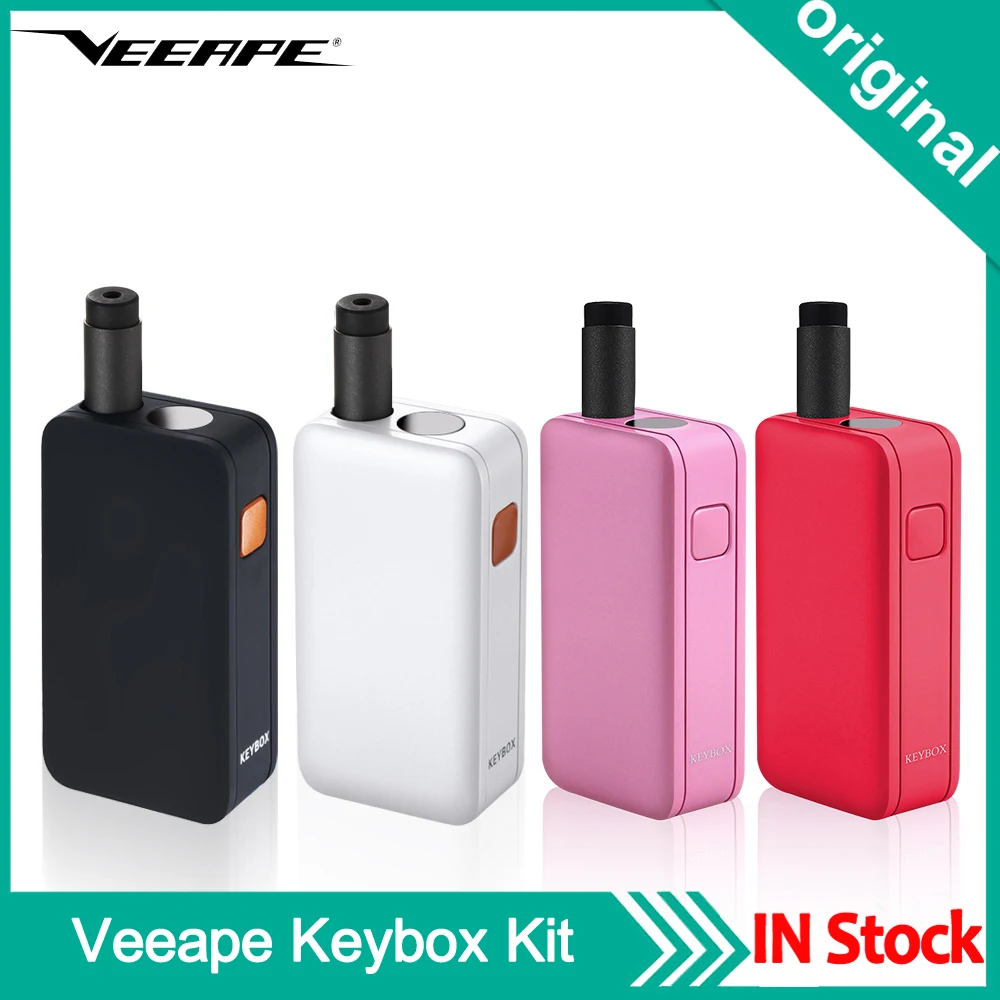 

Original Veeape KEYBOX Pod Vape Kit 650mAh Mod With 1ml V19 Clearomizer Atomizer for ploomtech ploom tech E Cigarette Kit