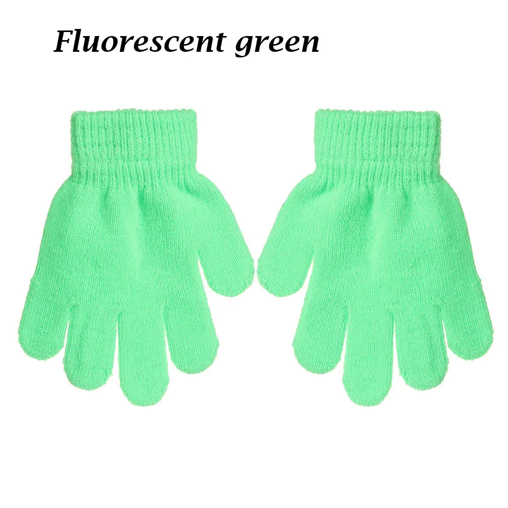 baby accessories crochet Winter Knitted Children's Gloves Full Finger Boy Girl Glove Warm Thick Kids Gloves Baby Gloves Candy Color Cotton Mittens baby stroller toys Baby Accessories