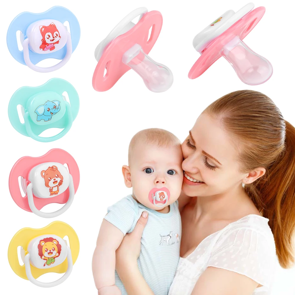 Silicone Pacifier Detachable Design Cute Cartoon Silicone Baby Pacifier Nipple Soother Infant Teether Dustproof Lid Newborn Toddler Accessories