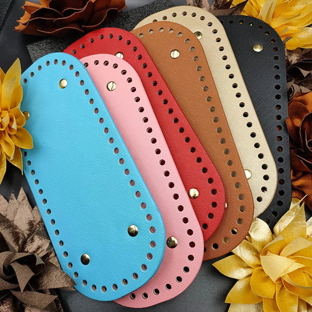 

Pre-drilled Leather DIY Bags Bottom Mat Pad Insert Base Replacement Purse Making