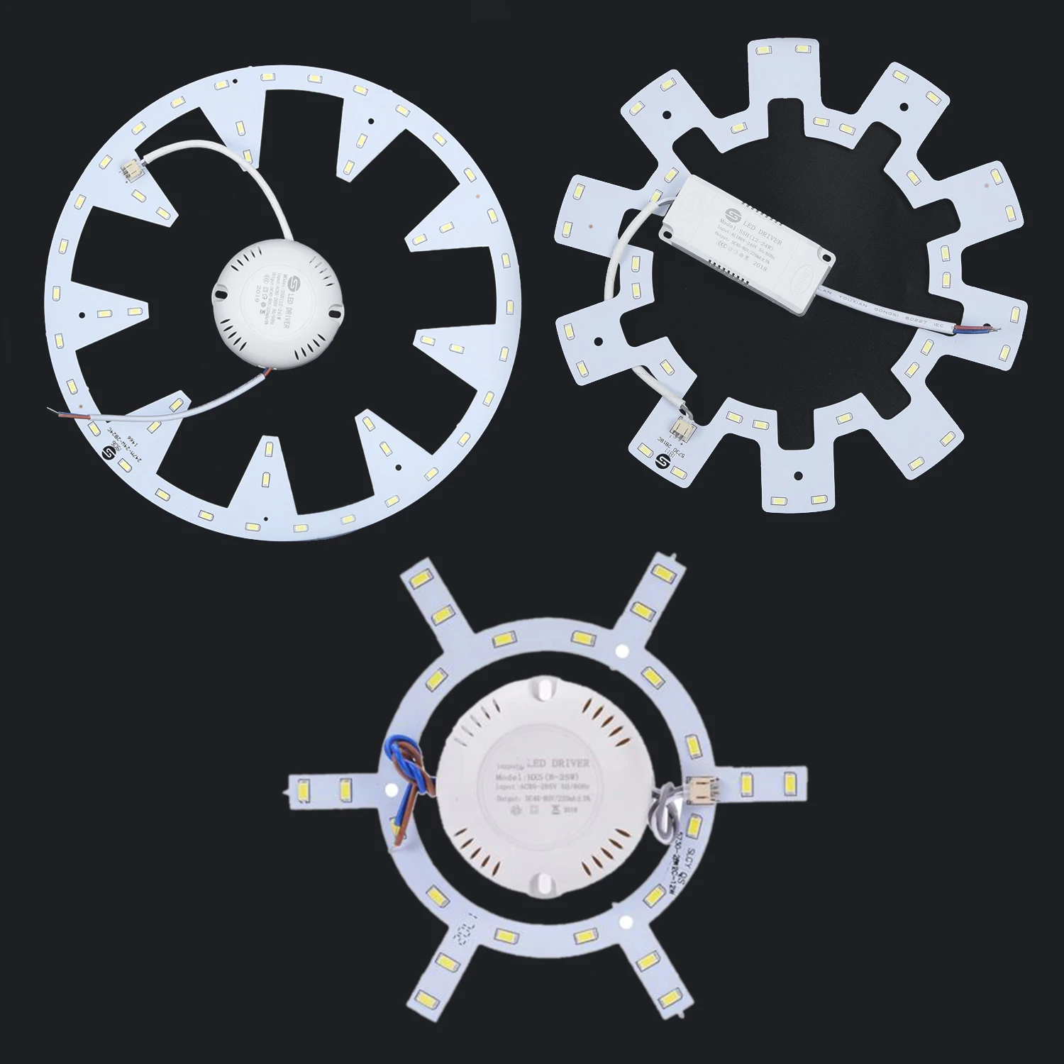

1 Piece 12/18/24W Circle Shaped Ceiling Light Fixtures Board Lamp Plate 5730 LED Panel Portable Lighting Accessories