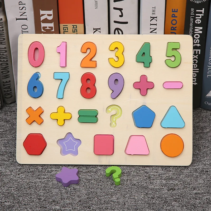 

Early childhood education cognitive board digital alphabet cognitive puzzle baby three-dimensional grasping puzzle educational t