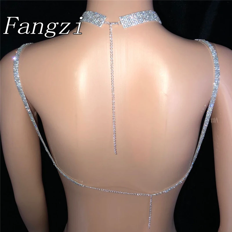 Sexy women's body jewelry bra chain shining crystal bra luxury Rhinestone beach bikini jewelry accessories gifts